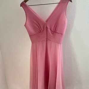 Chic Pink Vintage Midi Dress